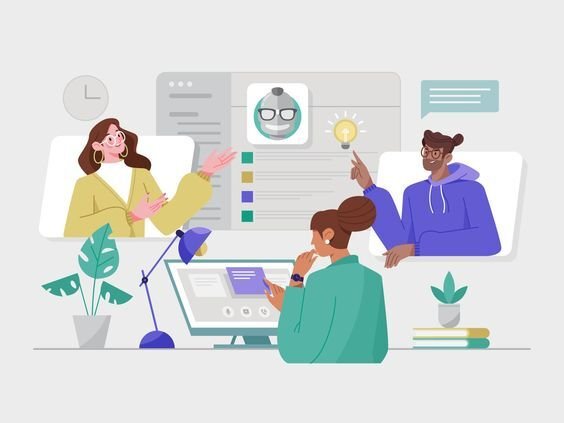 An image of a man and women's doing their work as a SEO